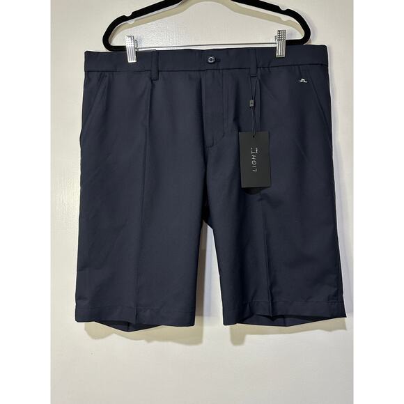 J. Lindeberg Men's Somle Tapered Light Poly Navy Golf Shorts Size 36 NWT - Picture 1 of 13